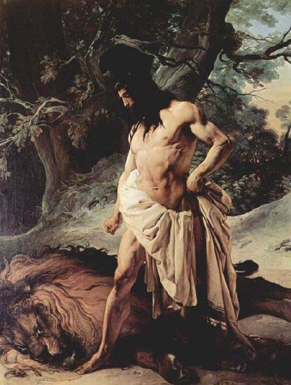 Francesco Hayez Samson and the Lion oil painting picture